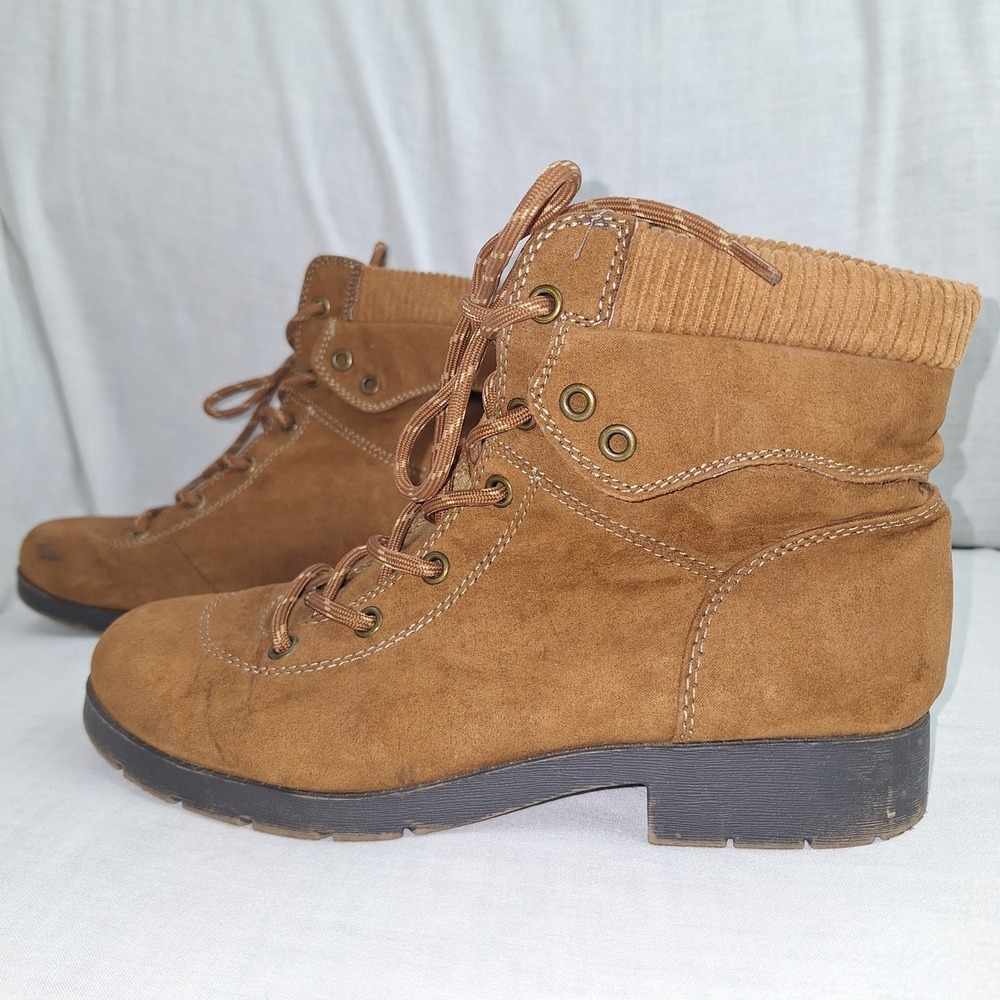 Y2K Grunge Cottagecore St. John's Bay Brown 7.5 Lace Up Ankle Yosemite Boots